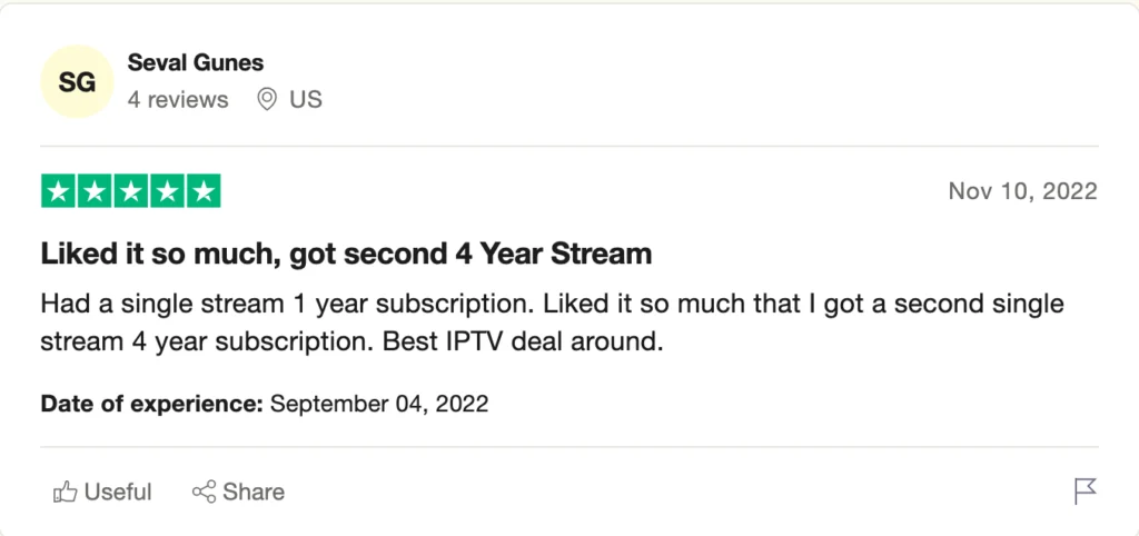 Meilleur Abonnement Iptv trustpilot